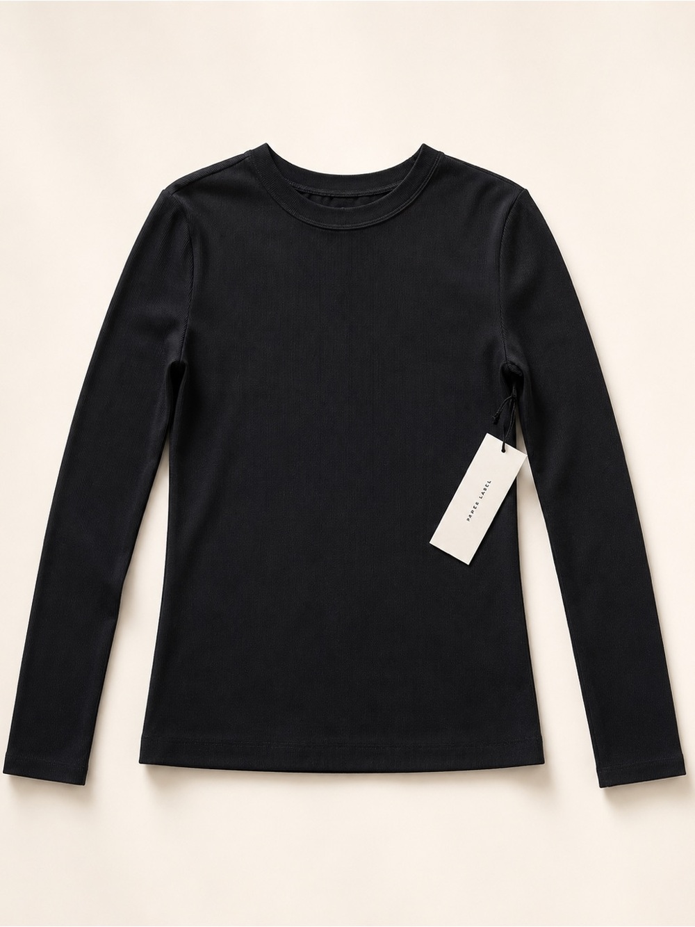 Women's Essential Long-Sleeve Crewneck Top - Black